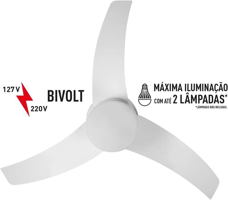 Ventilador de Teto Arno Ultimate Bivolt Branco VX13