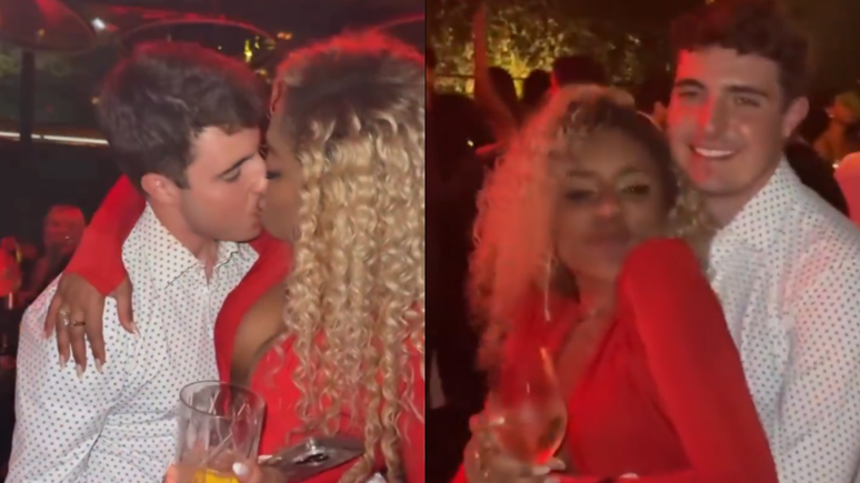 Cariúcha e João Liberato foram vistos aos beijos na última quinta-feira, 21, em uma festa São Paulo 