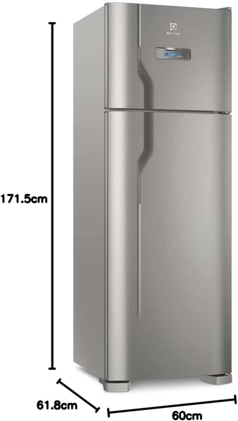Geladeira/Refrigerador Frost Free cor Inox 310L Electrolux (TF39S) 127V
