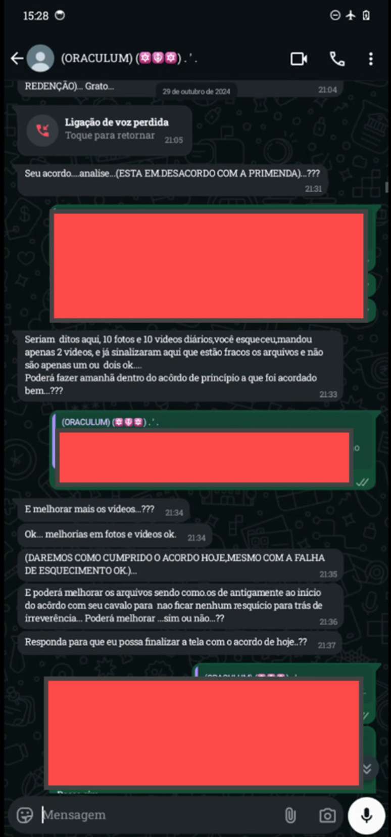 Conversas eram enviadas por uma suposta "seita"