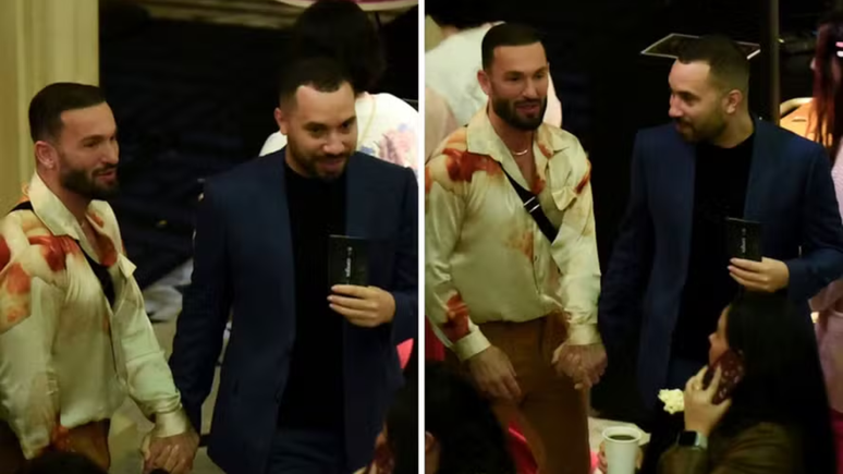 Novo casal! Gil do Vigor e Diego Hypolito surgem em clima de romance em teatro / Andy Santana / Brazil News