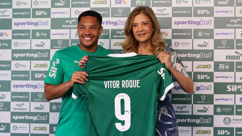 Apresenta&ccedil;&atilde;o de Vitor Roque no Palmeiras em mar&ccedil;o de 2025