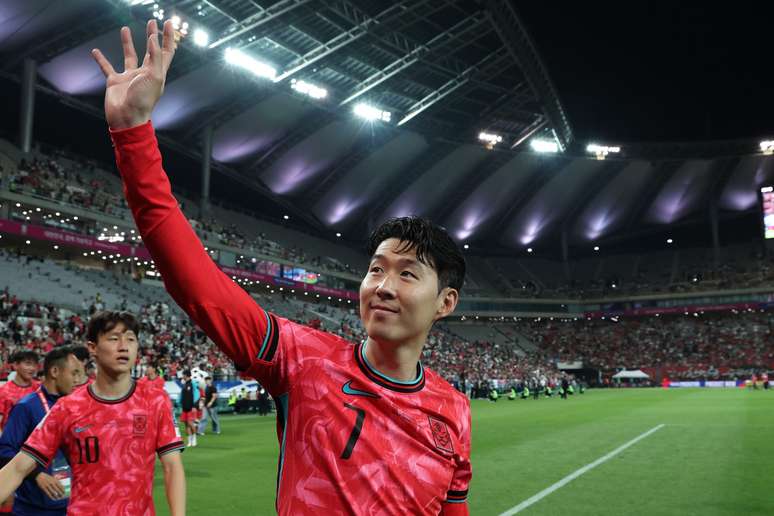 Son during a South Korean match 