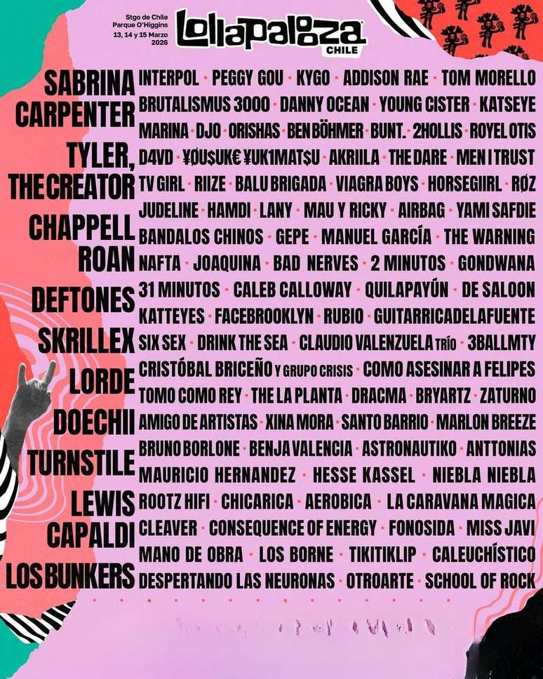 Lollapalooza Chile 2026 - Divulga&ccedil;&atilde;o
