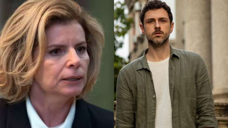 Odete (Debora Bloch) e Leonardo (Guilherme Magon) de Vale Tudo