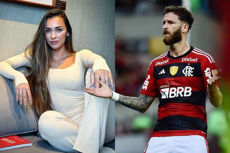 Tain&aacute; Castro e L&eacute;o Pereira t&ecirc;m dois filhos &ndash; Fotos: Reprodu&ccedil;&atilde;o / Instagram e Marcelo Cortes / Flamengo