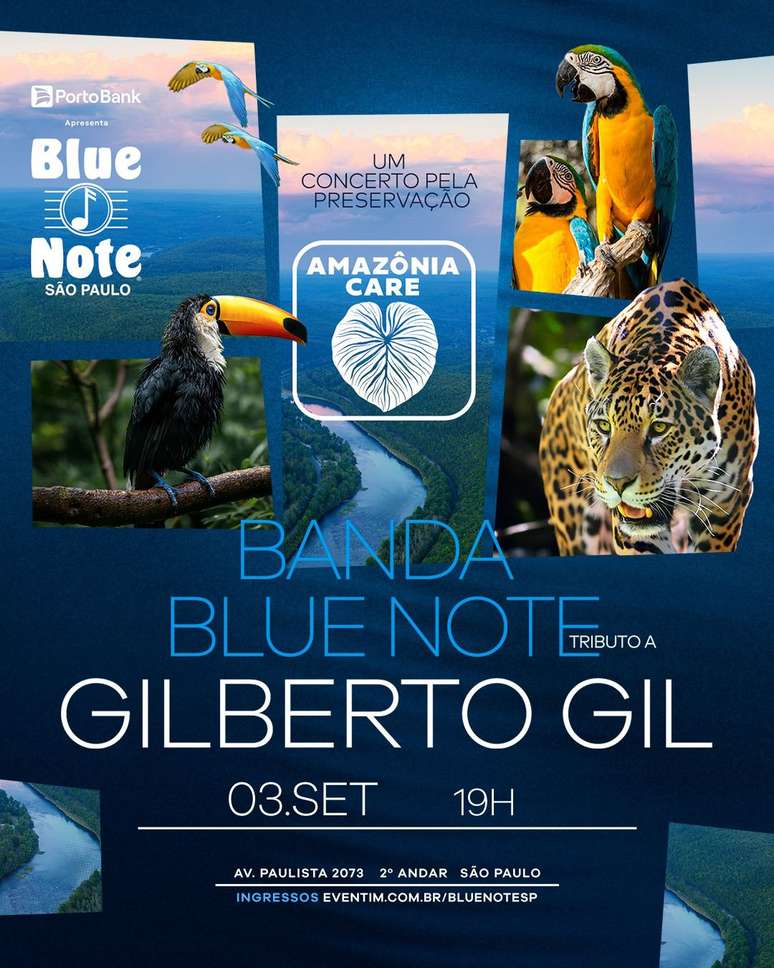 Banda Blue Note homenageia Gil - Divulga&ccedil;&atilde;o