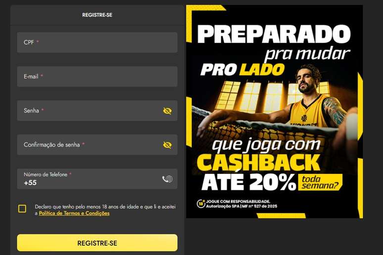 &Eacute; preciso ter uma conta para baixar o Luckbet app