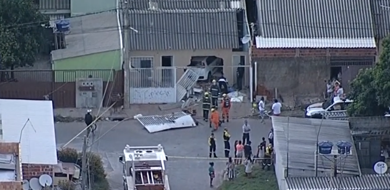 Imagens aéreas do acidente provocado por Sebastião Tomé Gomes, condenado por duplo homicídio em Santa Maria (DF)