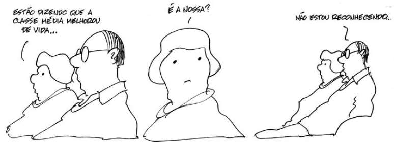 Charge da 'Fam&iacute;lia Brasil', de Luis Fernando Verissimo, publicada no Caderno 2 em agosto de 2008.