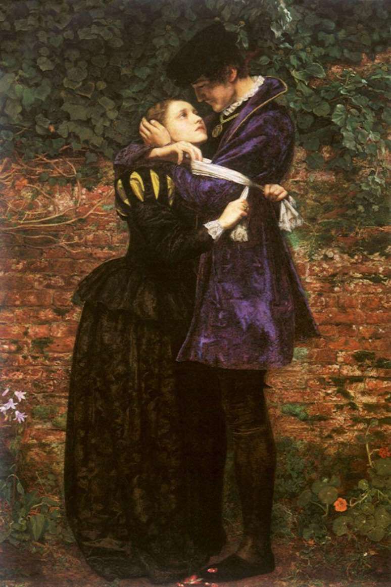 Um Huguenote no Dia de S&atilde;o Bartolomeu, de John Everett Millais (1852)