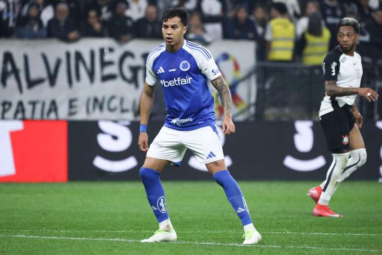 Kaio Jorge (Cruzeiro) durante jogo contra o São Paulo, no dia 23.07.2025 
