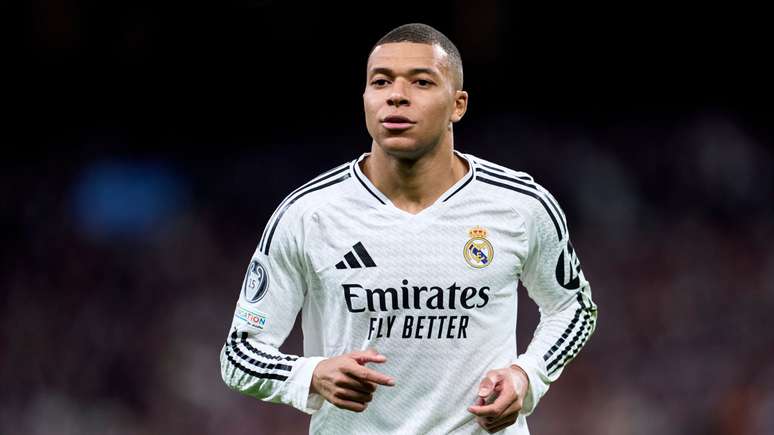 Kylian Mbappe do Real Madrid na UEFA Champions League 2024/25 - Mateo Villalba/Getty Images