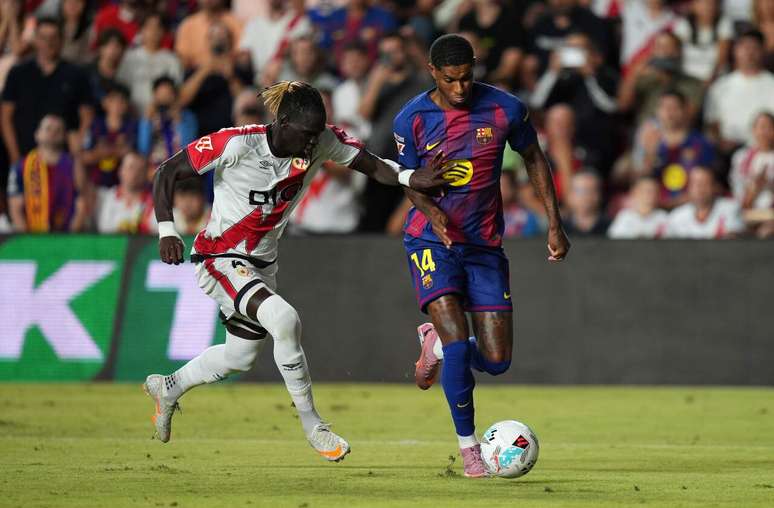 Rayo Vallecano e Barcelona (de Rashford)&nbsp; ficam no 1 a 1.&nbsp;