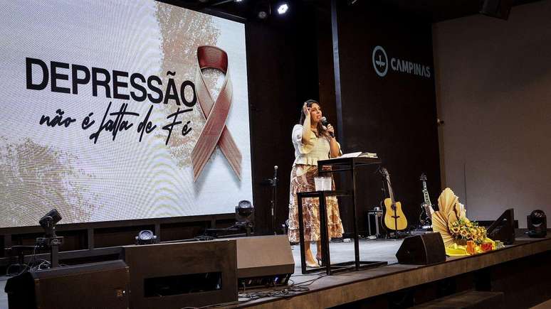 K&eacute;sia participou, em setembro de 2023, de um evento de conscientiza&ccedil;&atilde;o sobre sa&uacute;de mental e suic&iacute;dio na Igreja Batista da Lagoinha de Campinas