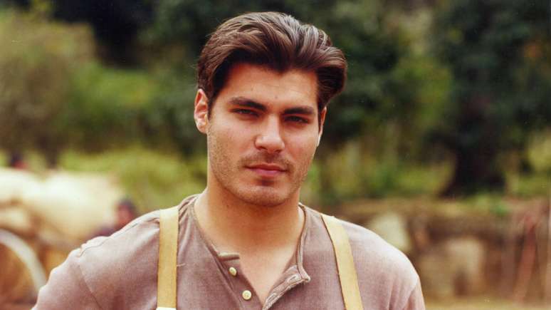 Thiago Lacerda nas gravações de Terra Nostra