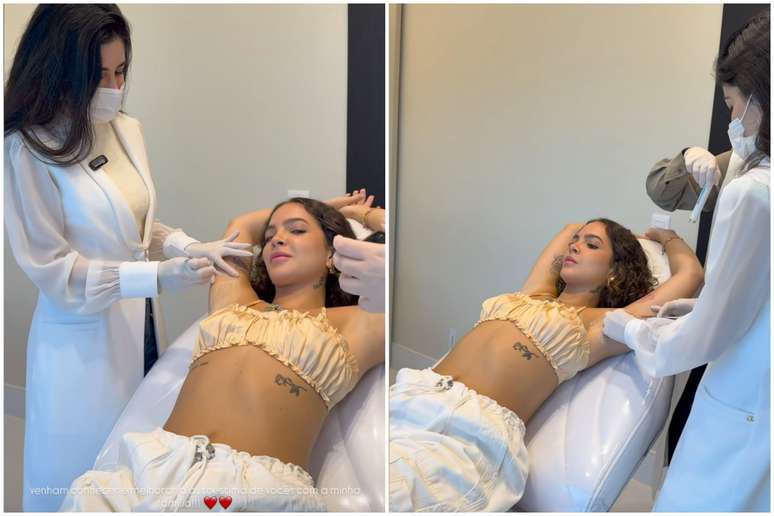 Mel Maia faz botox nas axilas