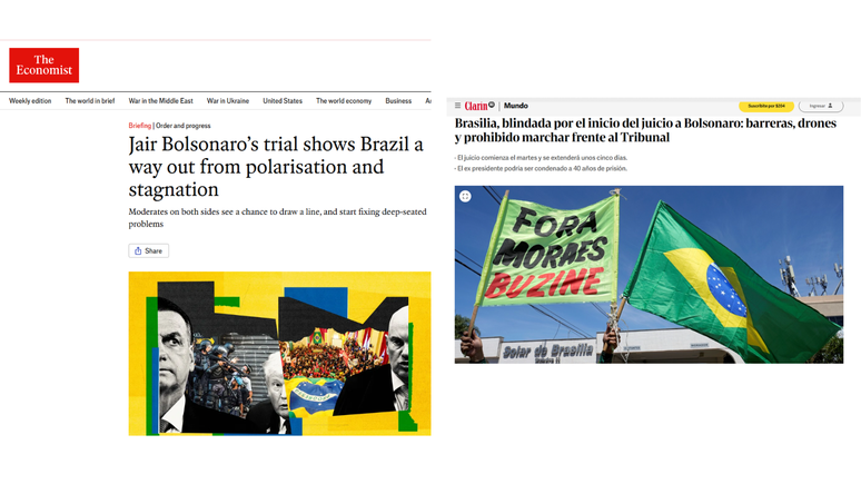 The Economist e Clarín repercutem julgamento de Bolsonaro e aliados