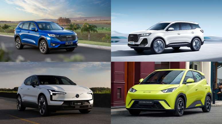 GWM Haval H6, Caoa Chery Tiggo 7, Volvo EX30 e BYD Dolphin Mini: exemplos de carros de novas energias, muito mais do que eletrificados