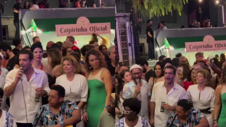Debora Bloch e Paolla Oliveira caem no samba em festa de Humberto Carrão