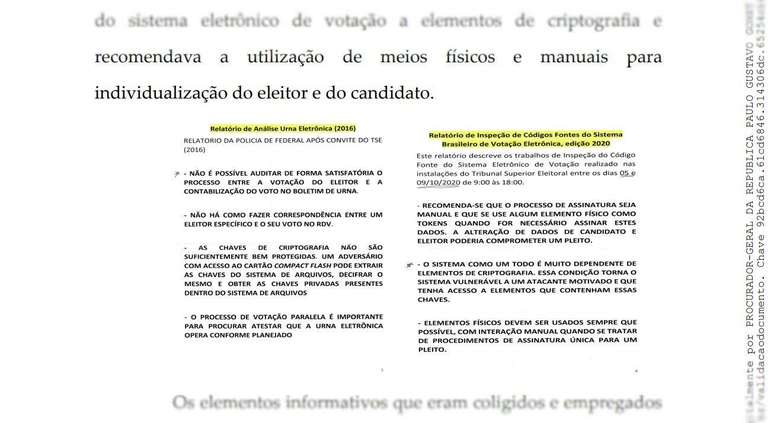 Foram encontrados com Heleno documentos sobre relat&oacute;rios que apontaram supostas falhas no sistema eletr&ocirc;nico de vota&ccedil;&atilde;o