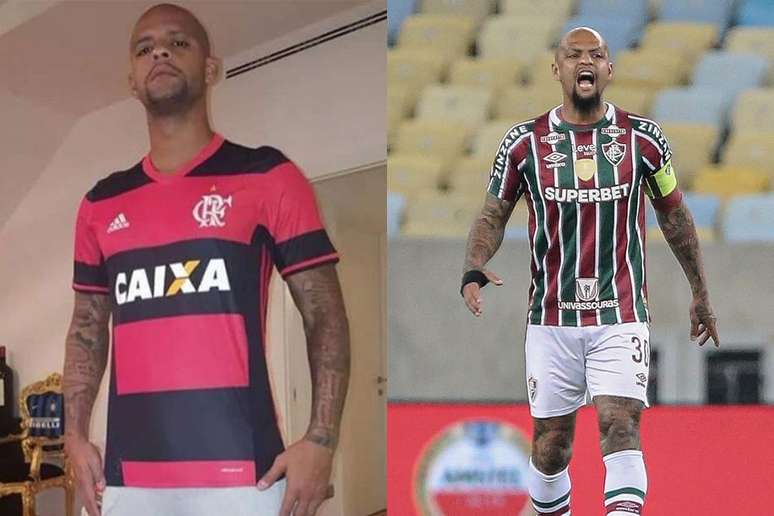 Felipe Melo estreou no profissional do Flamengo e encerrou carreira no Fluminense &ndash; Fotos: Reprodu&ccedil;&atilde;o e Marcelo Gon&ccedil;alves / Fluminense