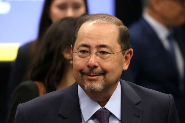 O advogado do ex-presidente Jair Bolsonaro (PL), Celso Vilardi, durante a primeira sessão de julgamento da ação penal contra Bolsonaro e outros sete réus pela tentativa de golpe de Estado