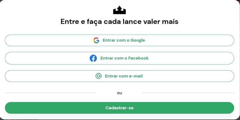 Cadastro no Rei do Pitaco &eacute; r&aacute;pido