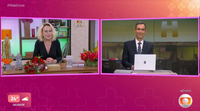 César Tralli conversa com Ana Maria Braga sobre ida para o 'Jornal Nacional''