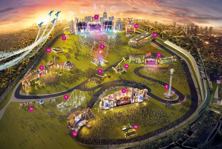 Mapa do The Town 2025 -