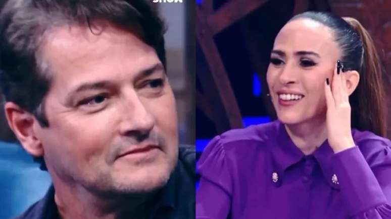 Marcelo Serrado Esquiva as a question about Suruba in the detector and is “caught” by Hector Boligra Marcelo Serrado Esquiva as a question about Suruba in the detector and is “caught” by Hector Boligra