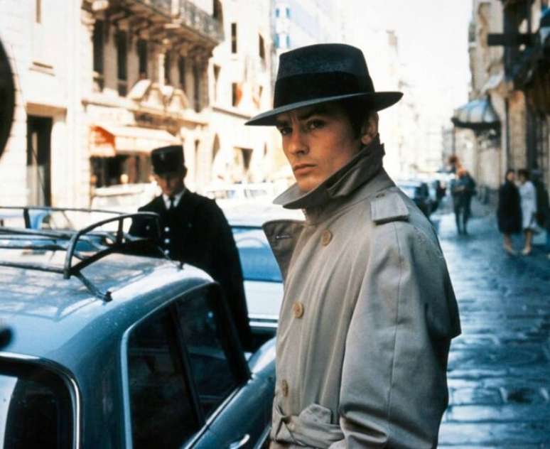 Alain Delon, in the scene of Alain Delon, in the scene of