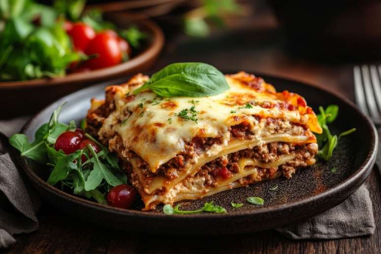Bolognese lasagna with white sauce Bolognese lasagna with white sauce