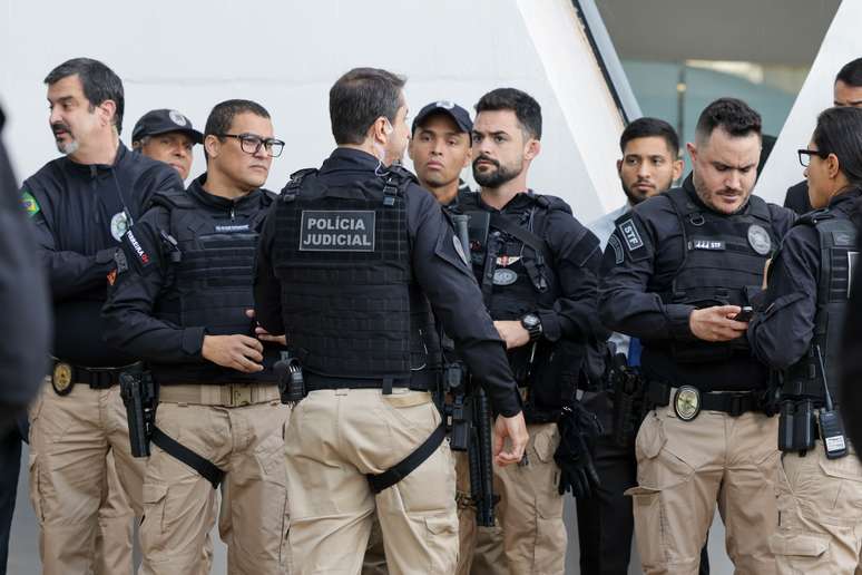 A segurança foi reforçada nos arredores do STF