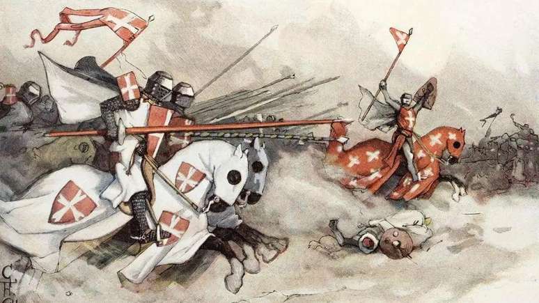 Acredita-se que a bandeira inglesa surgiu das vestimentas usadas durante as Cruzadas