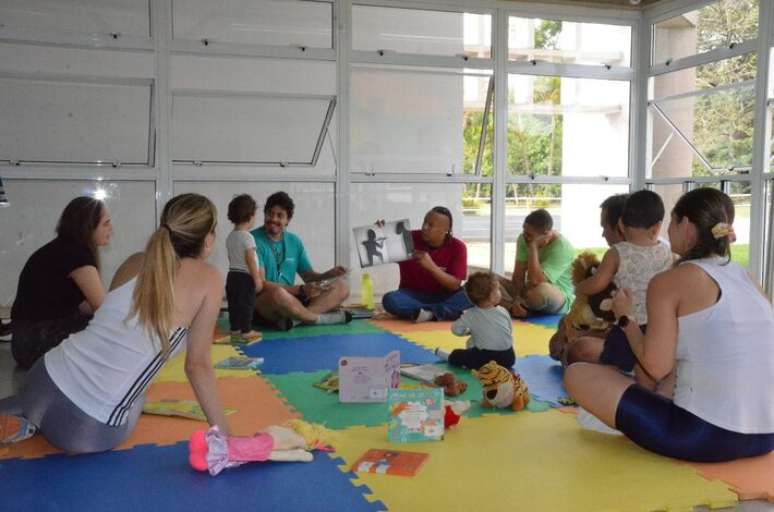 L&ecirc; no Ninho, evento liter&aacute;rio para crian&ccedil;as na Biblioteca Parque Villa Lobos.
