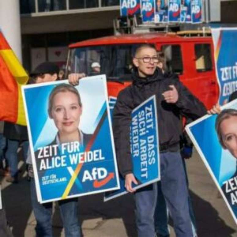 Campanha de candidata de direita na Alemanha