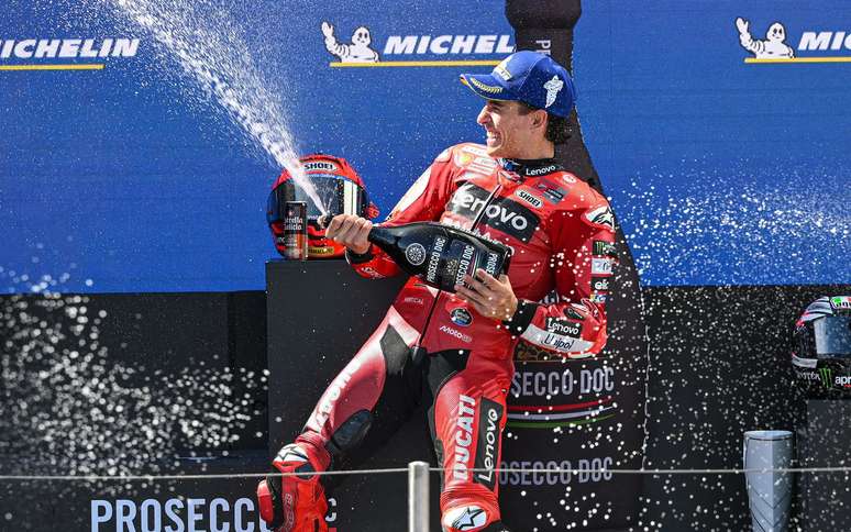 Marc Márquez comemora vitória no GP da Hungria