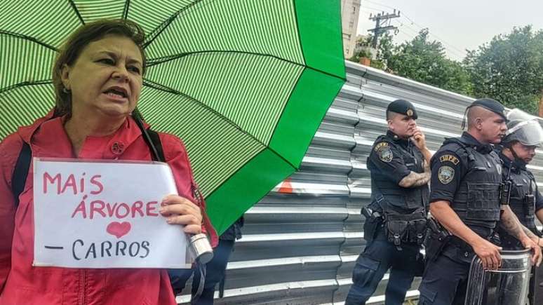 Protesto contra a obra do t&uacute;nel da Sena Madureira