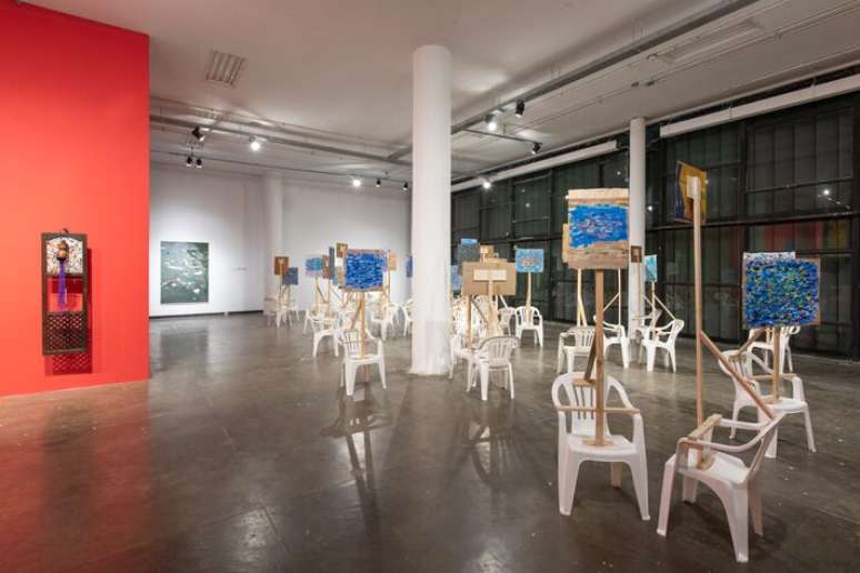 Instala&ccedil;&atilde;o de Oscar Murillo na 36&ordf; Bienal de S&atilde;o Paulo.