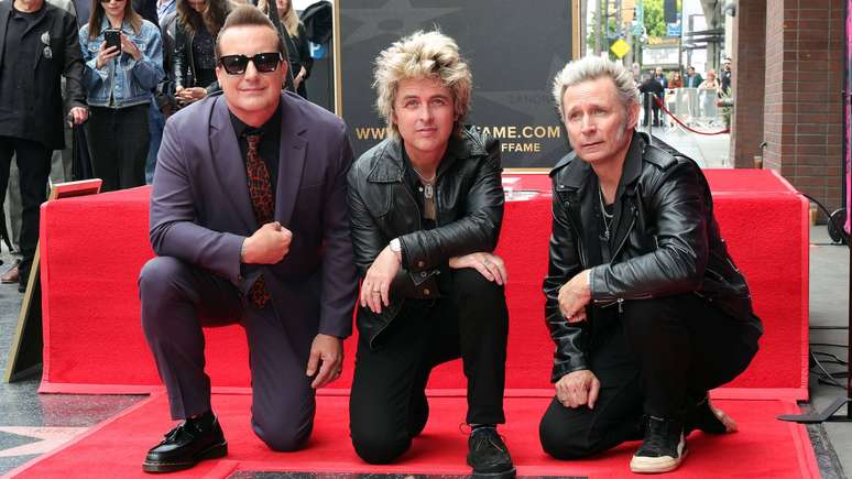 Tr&eacute; Cool, Billie Joe Armstrong e Mike Dirnt, do Green Day, em 2025 -