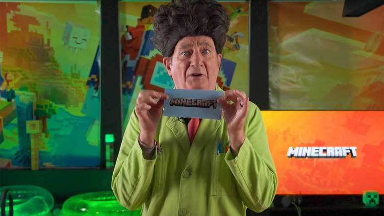 Beckmann Minecraft Beakman demonstra a importância do para-raios em Minecraft