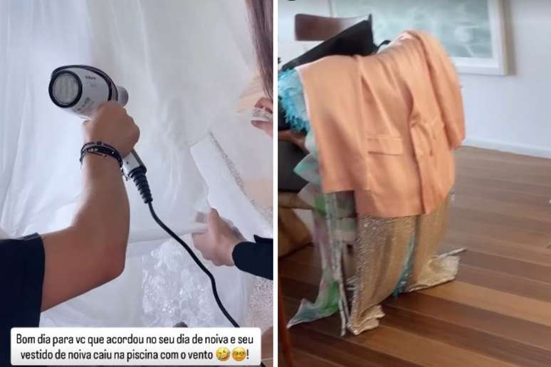 Maíra Cardi mostra vestido molhado | Maíra Cardi mostra roupa de 'carnaval' do noivo