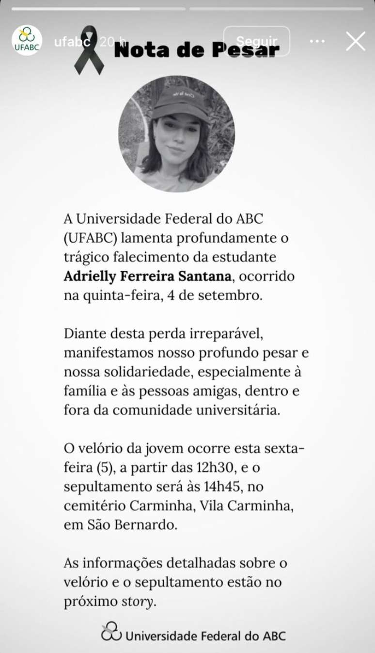 Morte estudante UFABC