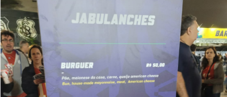 Um cheeseburguer simples custava R$ 50