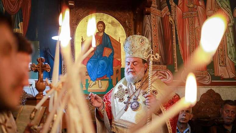 A Igreja de S&atilde;o Porf&iacute;rio &eacute; uma das que abriga crist&atilde;os de Gaza