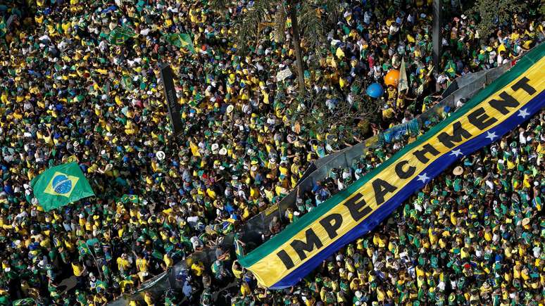 Vista a&eacute;rea do 7 de setembro de 2021 na Avenida Paulista
