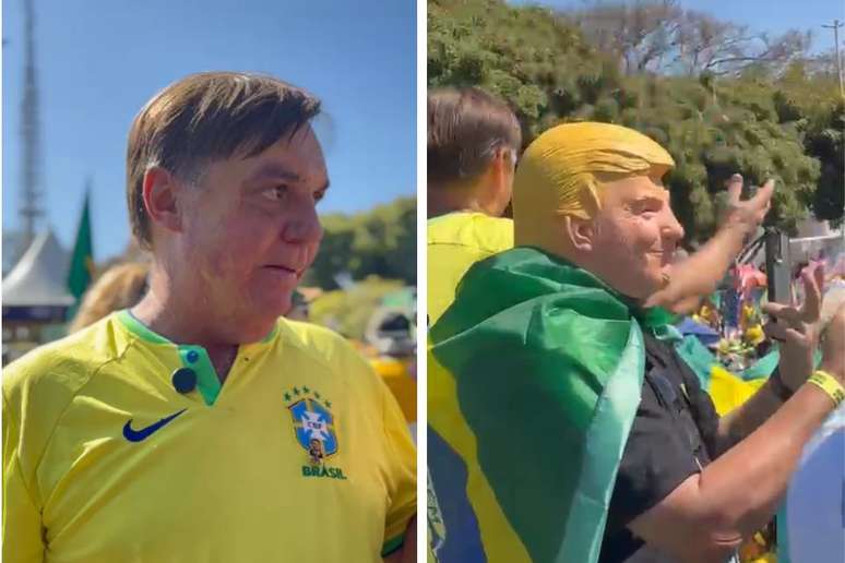 Ato em Brasília tem 'Trump', sósia de Bolsonaro e pedido por anistia