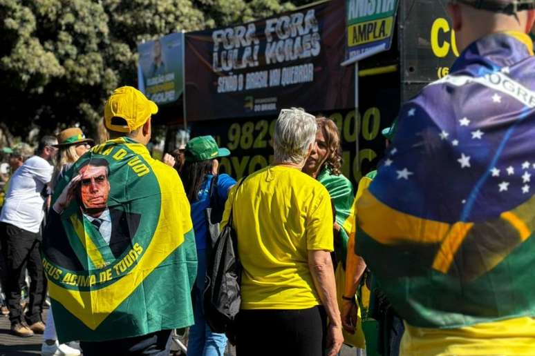 Manifestantes pediram anistia a Bolsonaro durante ato em Brasília