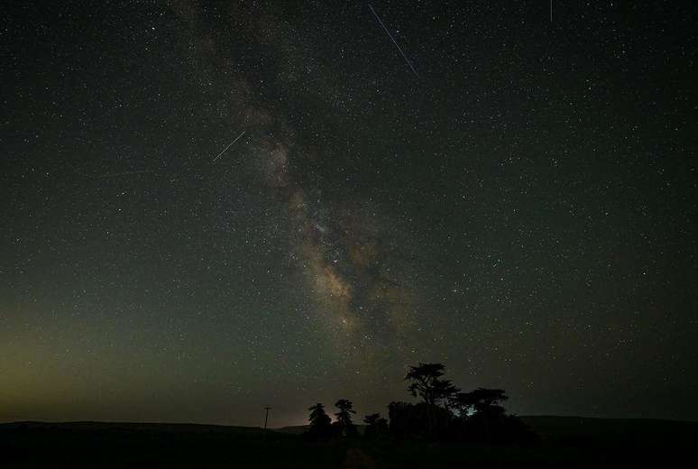 Chuva de meteoros fotografada na Calif&oacute;rnia (EUA)